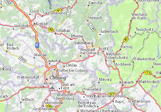 Karte Stadtplan Neustadt bei Coburg
