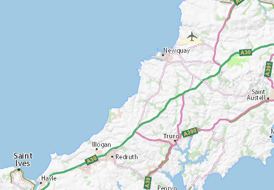 Map Of Perranporth Cornwall Michelin Perranporth Map - Viamichelin