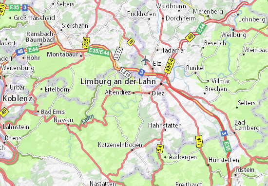Karte Stadtplan Altendiez