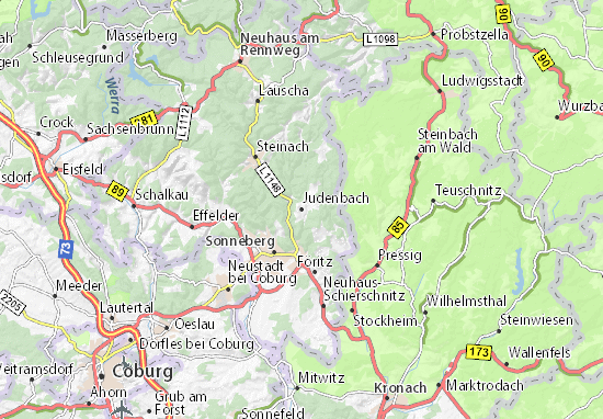 Karte Stadtplan Judenbach