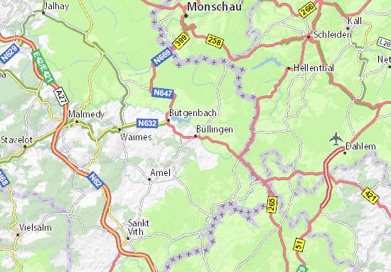 Karte Stadtplan Büllingen