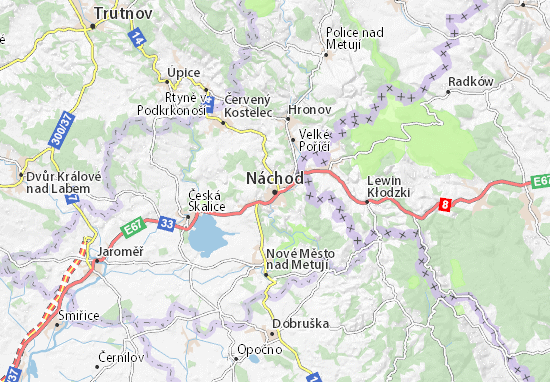 mapa nachod Mapa Náchod– plan Náchod – ViaMichelin mapa nachod