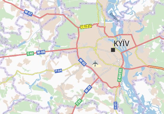 Mapa Borshchahivka