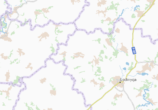 Karte Stadtplan Lutsenky