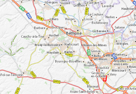 Karte Stadtplan Haillicourt