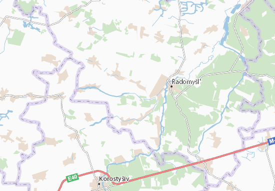 Mapa Bystriivka