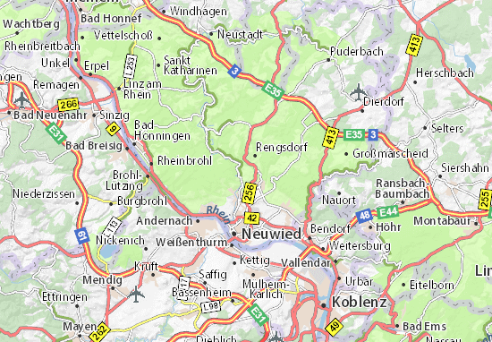 Karte Stadtplan Melsbach