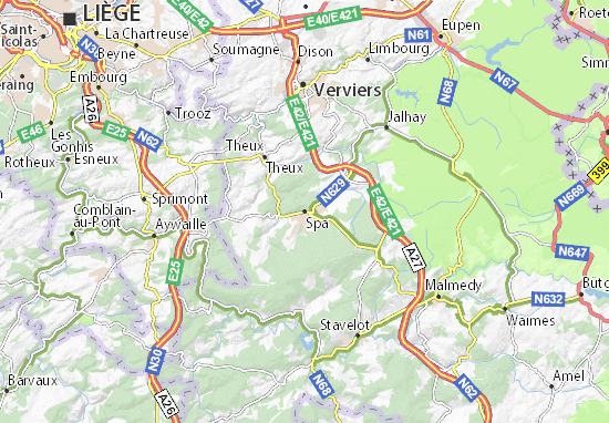 Carte MICHELIN Liège - plan Liège - ViaMichelin