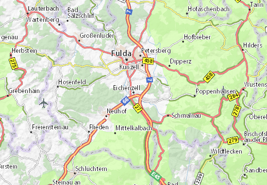 Karte Stadtplan Eichenzell