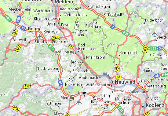 Karte Stadtplan Rheinbrohl