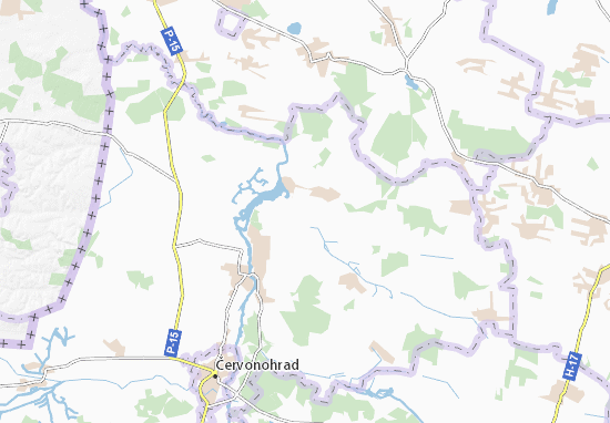 Karte Stadtplan Svytaziv