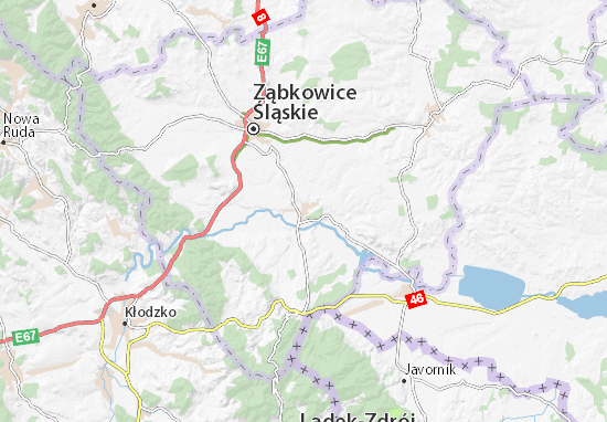 Karte Stadtplan Kamieniec Ząbkowicki