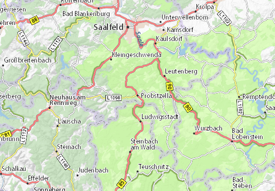 Karte Stadtplan Probstzella