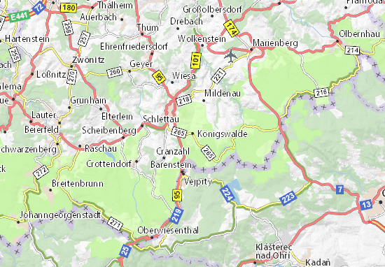 Karte Stadtplan Königswalde