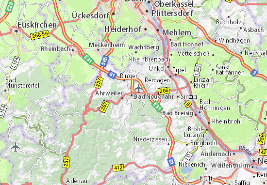 MICHELIN-Landkarte Bad Neuenahr-Ahrweiler - Stadtplan Bad Neuenahr