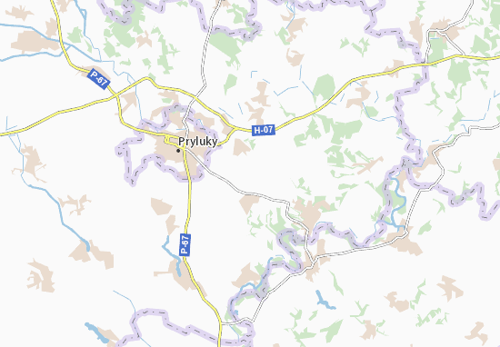 Karte Stadtplan Holubivka