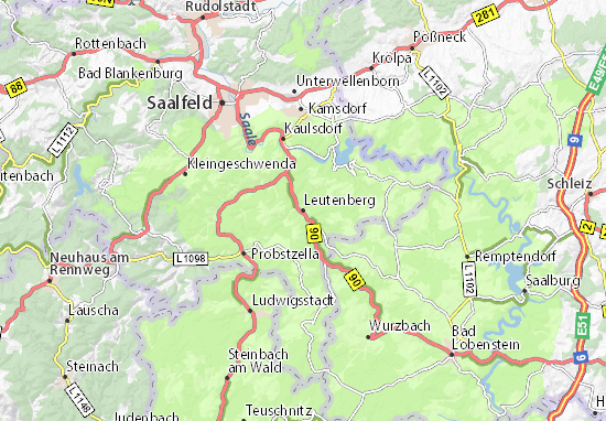 Kaart Plattegrond Leutenberg