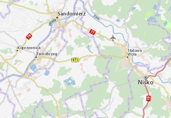 Karte Stadtplan Grębów