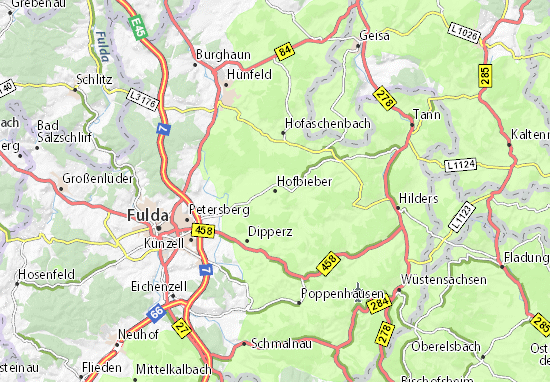 Karte Stadtplan Hofbieber