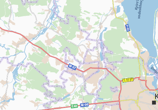 Karte Stadtplan Blystavytsya