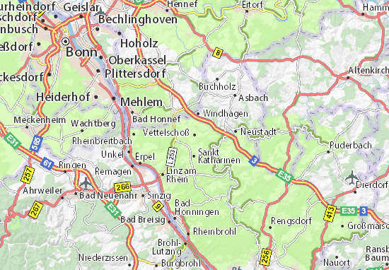 Karte Stadtplan Vettelschoß