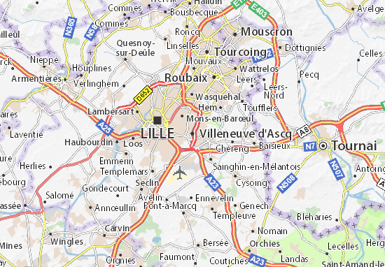 Carte-Plan Villeneuve d&#x27;Ascq
