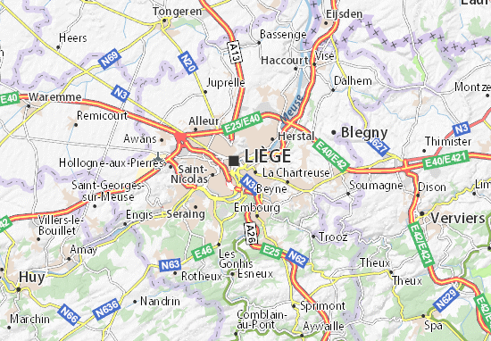Mapa Liège