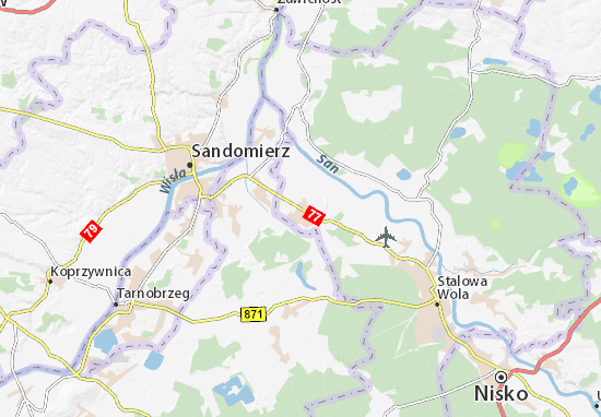 Karte Stadtplan Zaleszany