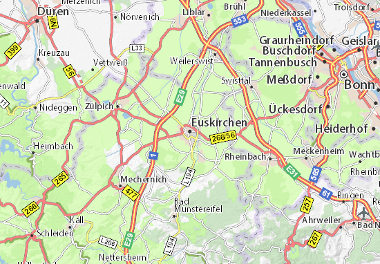 Karte Stadtplan Euskirchen