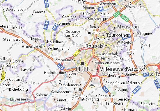 Carte-Plan Saint-André-lez-Lille