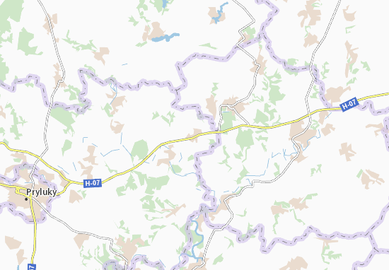 Karte Stadtplan Okhyn&#x27;ky