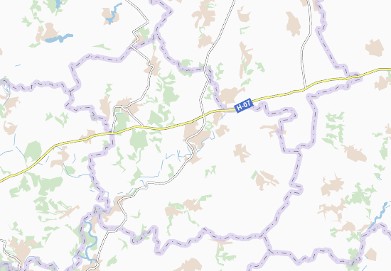 Karte Stadtplan Sribne