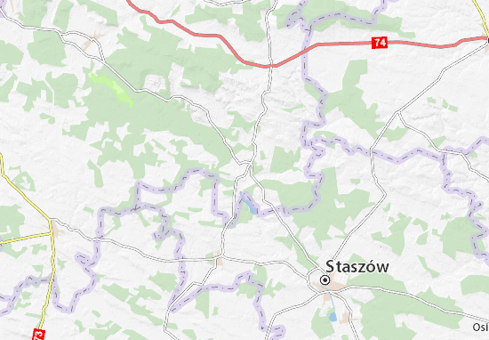 Kaart Plattegrond Raków
