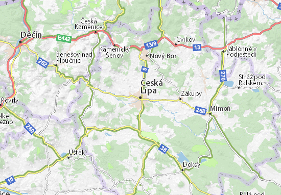 Kaart Plattegrond Česká Lípa
