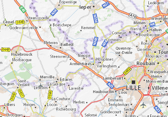 Nieppe Map