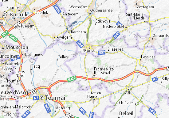 Mapa Dergneau