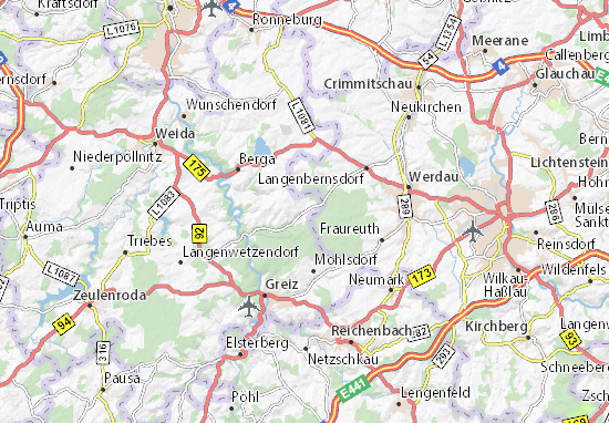 Carte-Plan Teichwolframsdorf