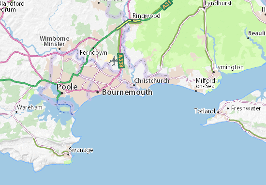 Map Of Southbourne Dorset Michelin Southbourne Map - Viamichelin