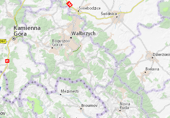 Karte Stadtplan Jedlina-Zdrój