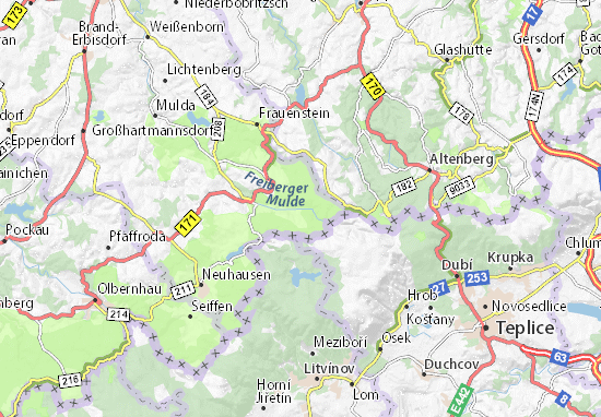 Mapa MICHELIN Holzhau - mapa Holzhau - ViaMichelin
