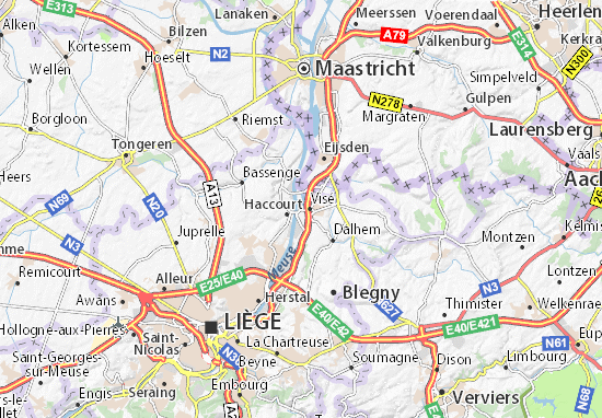Carte MICHELIN Liège - plan Liège - ViaMichelin
