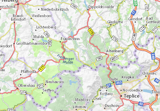 MICHELIN-Landkarte Hermsdorf - Stadtplan Hermsdorf - ViaMichelin