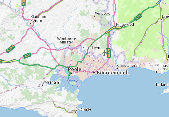 Mapa Bournemouth