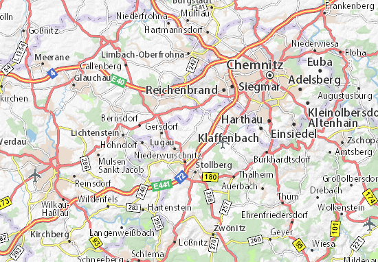 MICHELIN Kirchberg map - ViaMichelin