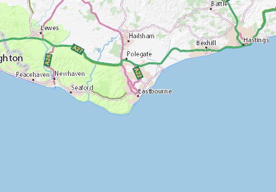 Karte Stadtplan Eastbourne