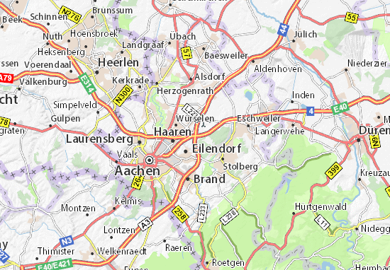 Mapa KR. Aachen