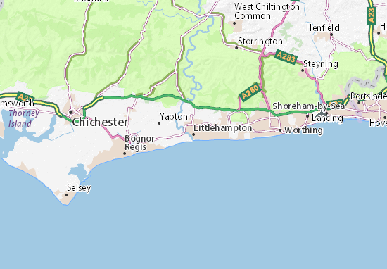 Karte Stadtplan Littlehampton