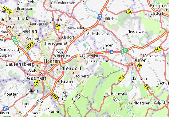 MICHELIN-Landkarte Eschweiler - Stadtplan Eschweiler - ViaMichelin