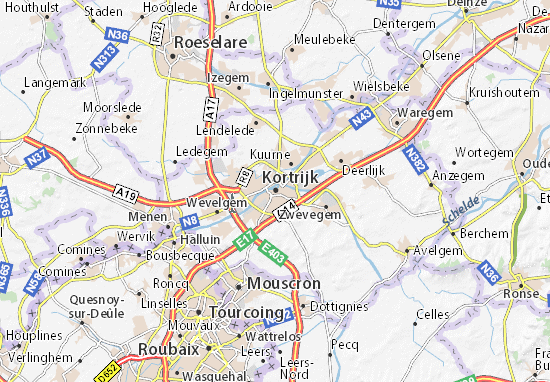 Mapa Kortrijk