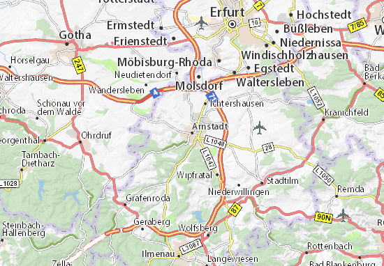 Mappa MICHELIN Arnstadt - Pinatina di Arnstadt ViaMichelin